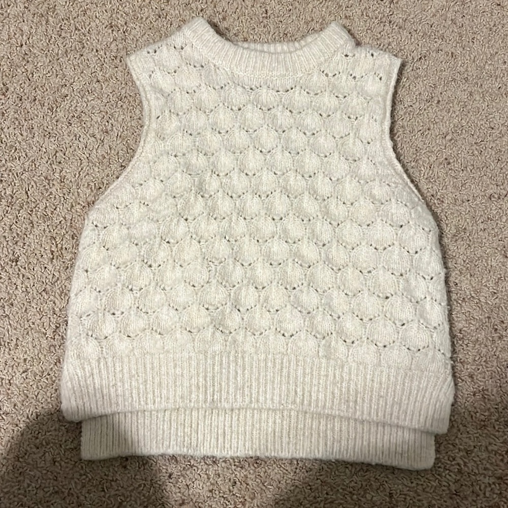 Cream color sweater vest